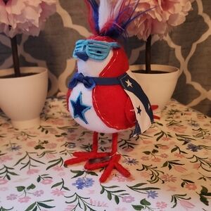 Spritz Patriotic Bird Decor - Red, White, Blue